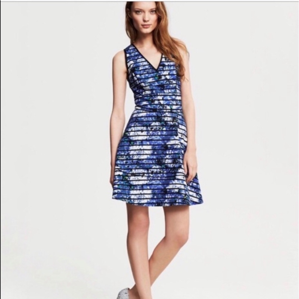 NWT. Fit and flare banana republic dress. Size 00P